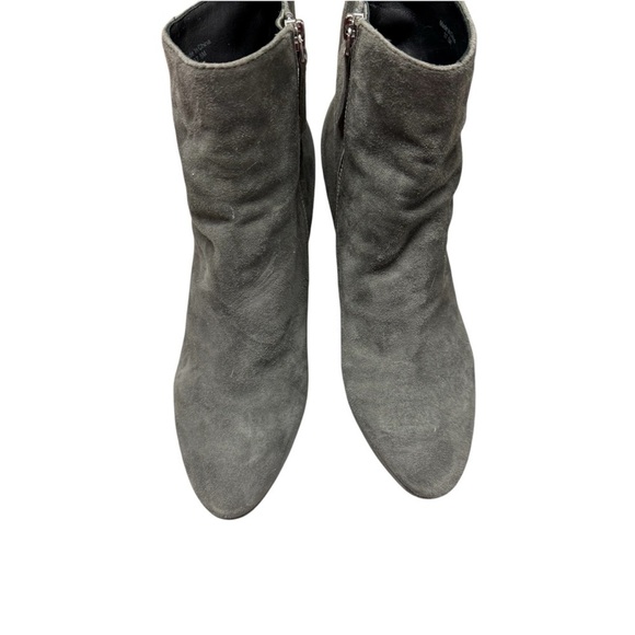 Alice + Olivia Grey Suede Platform Side Zip Booties - Size EU 37.5, US 7 - Picture 6 of 13